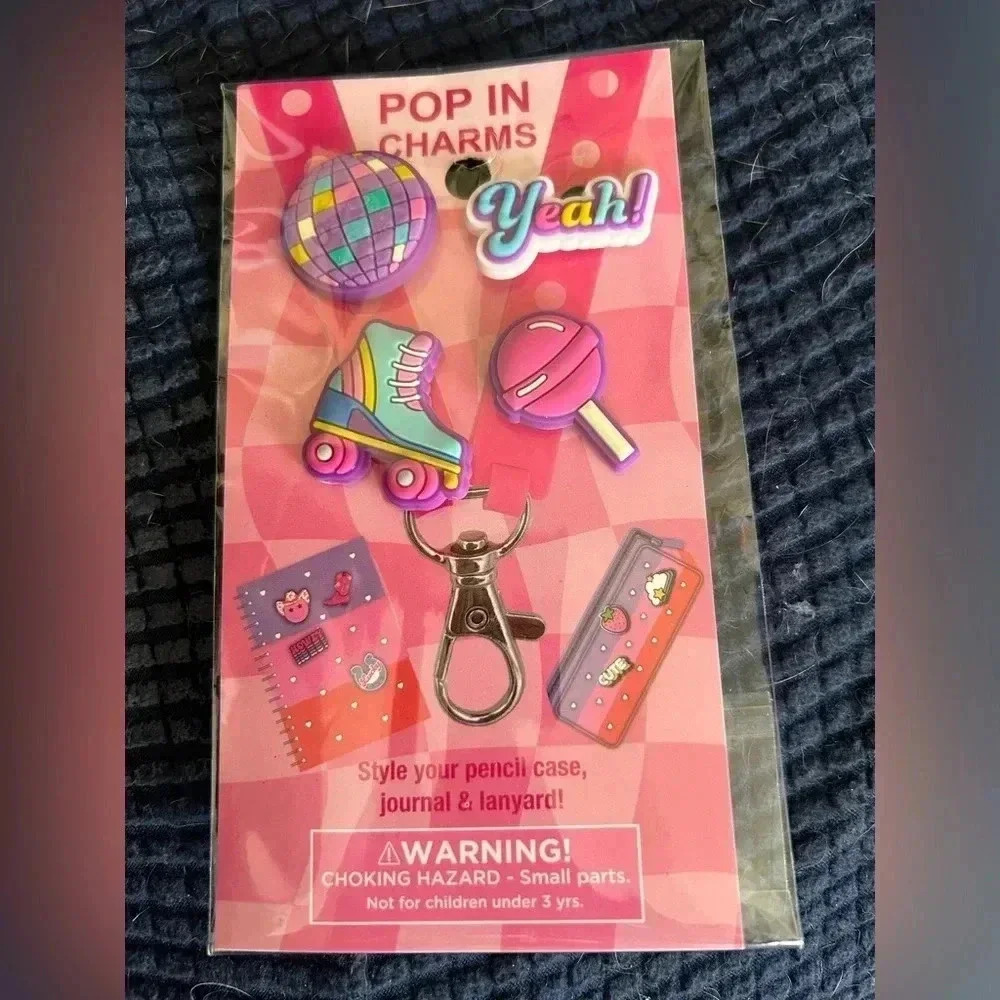 Old East Main Co Pop In Charms 4pc Set Roller Skate Disco Ball Lollipop Yeah